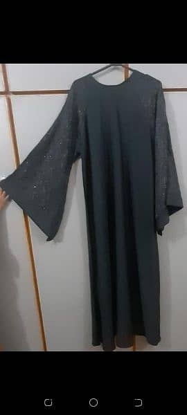 Abaya emb dark grey shade 3