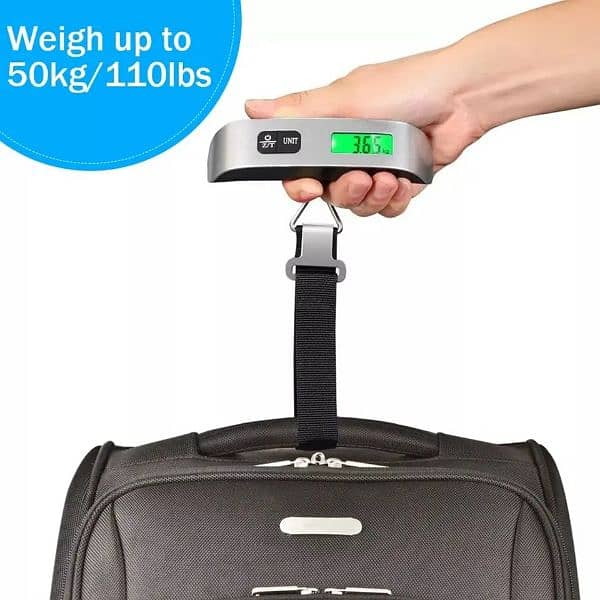 Luggage Scale 110lb 50kg Digital Handheld Portable Hanging Bagg 1