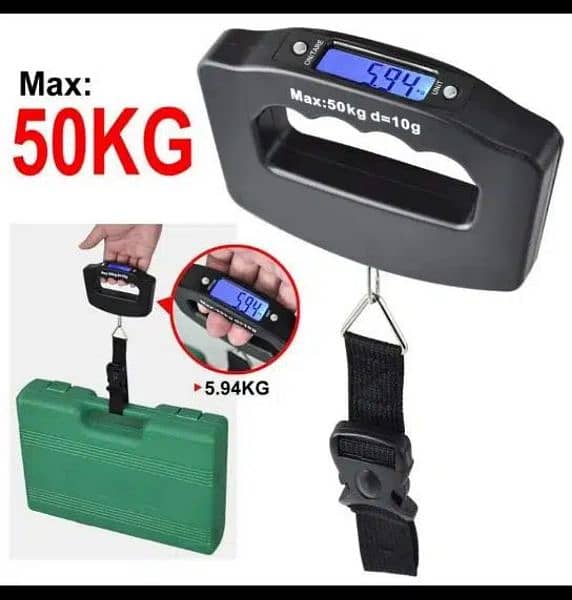 Luggage Scale 110lb 50kg Digital Handheld Portable Hanging Bagg 8