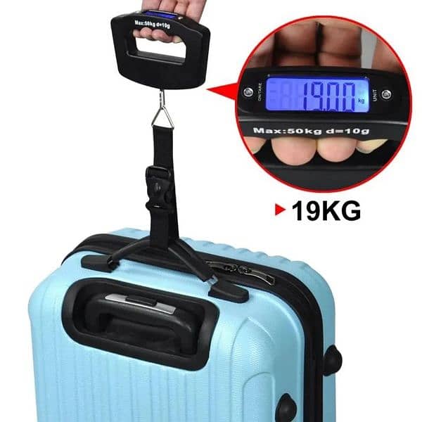 Luggage Scale 110lb 50kg Digital Handheld Portable Hanging Bagg 11