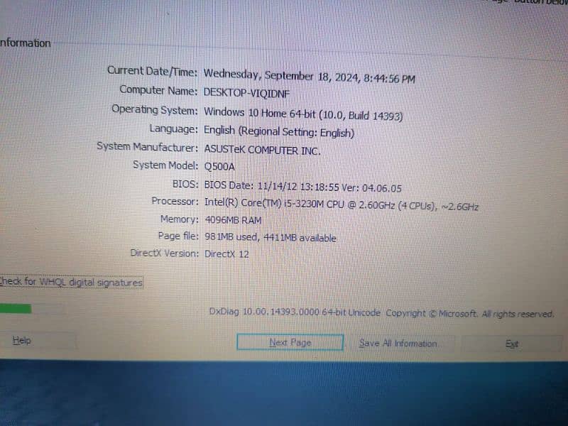 Asus laptop core i5, 3rd gen, 4 gb ram, 320 gb hdd, back light keypad 4