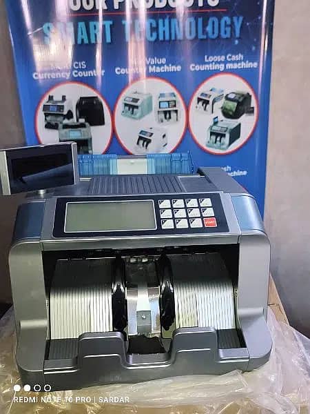 cash bank fake note counting machine,2 pocket  price Pakistan No 1, 6