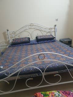 Iron bed set (King size bed , dressing , 1 table)