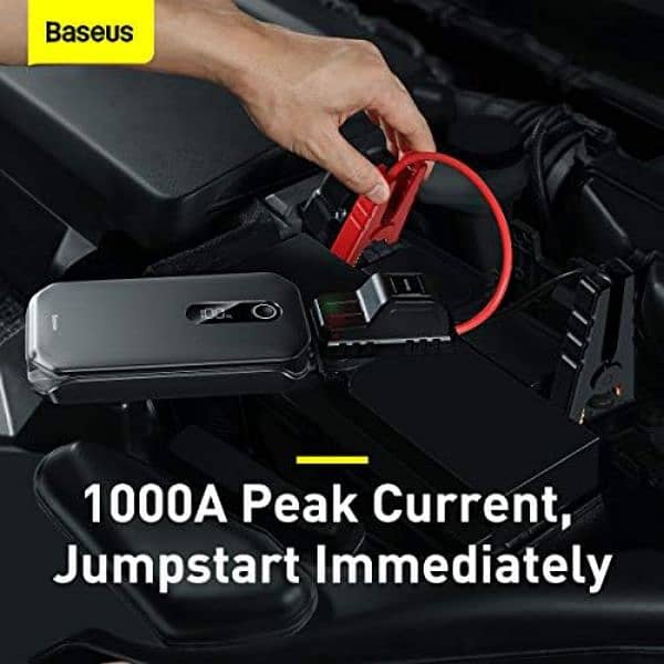 Baseus Car Jump Starter Built-in 10000mAh PowerBank 1000A 12V 5