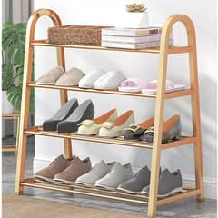Shoe Rack With 4 Layers of Storage and Contemporary Design 0