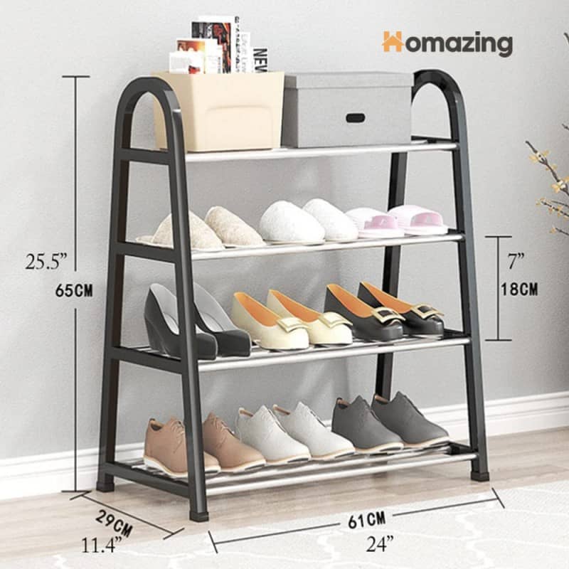 Shoe Rack With 4 Layers of Storage and Contemporary Design 2