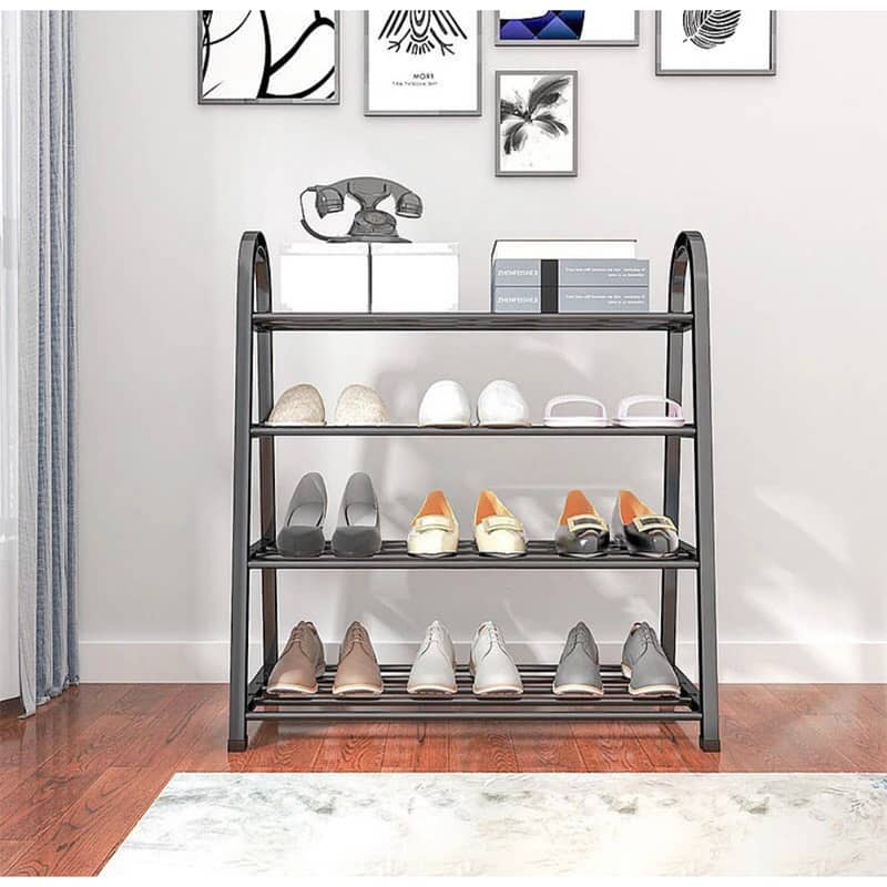 Shoe Rack With 4 Layers of Storage and Contemporary Design 5