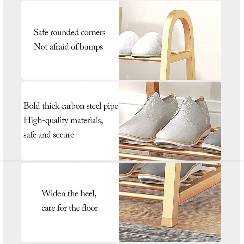 Shoe Rack With 4 Layers of Storage and Contemporary Design 6
