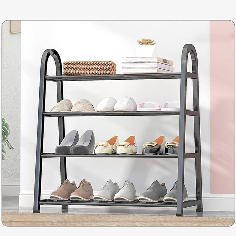 Shoe Rack With 4 Layers of Storage and Contemporary Design 8