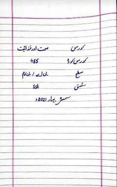 Aiou Handwritten Assignment. 13