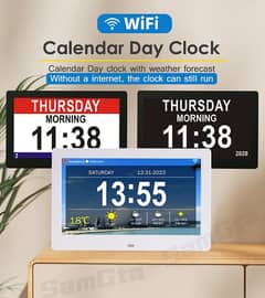 10.1 Inch Digital Calendar Alarm Day Clock Extra Large Screen Dis