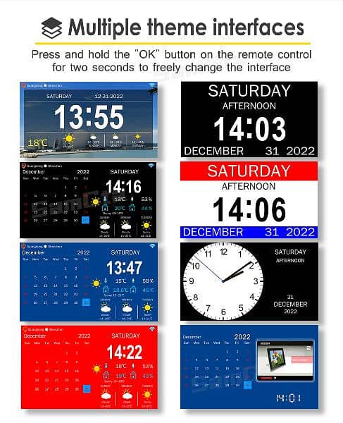 10.1 Inch Digital Calendar Alarm Day Clock Extra Large Screen Dis 7