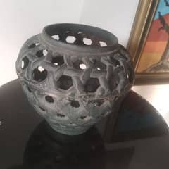 beautiful Italian candle iron made antique pot What's app 03198941540
