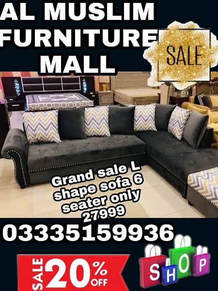 Beautiful design L shape sofa set available on easy payment 15