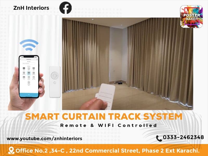 Motorised Your Existing Curtain | Window Blinds | WIFI | Curtain 1