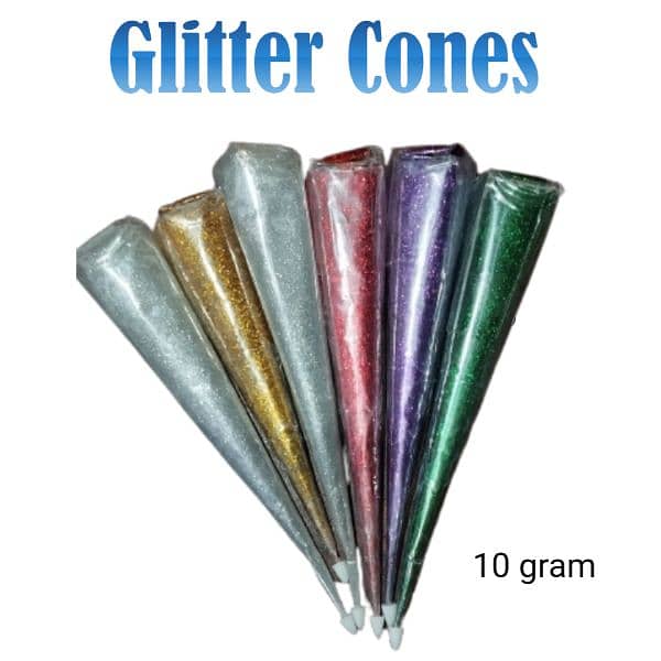 Glitter cones for mehndi designs 1