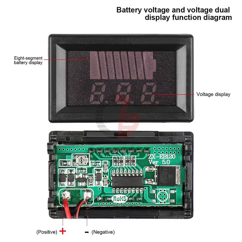 Digital Battery Level Indicator Digital Voltmeter For Solar Battery 1