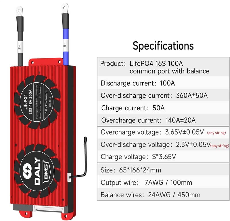 DALY 16S 48V 100A BMS For LiFePo4 Solar Battery Pack In Pakistan 3