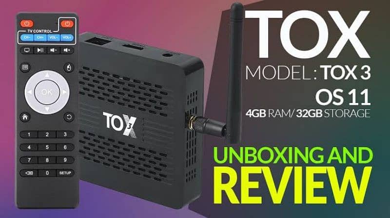 TV box TOX3 4gb 32gb with Android 11 and SoC Amlogic S905X4. 6