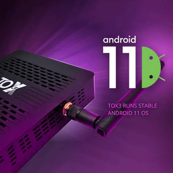 TV box TOX3 4gb 32gb with Android 11 and SoC Amlogic S905X4. 8