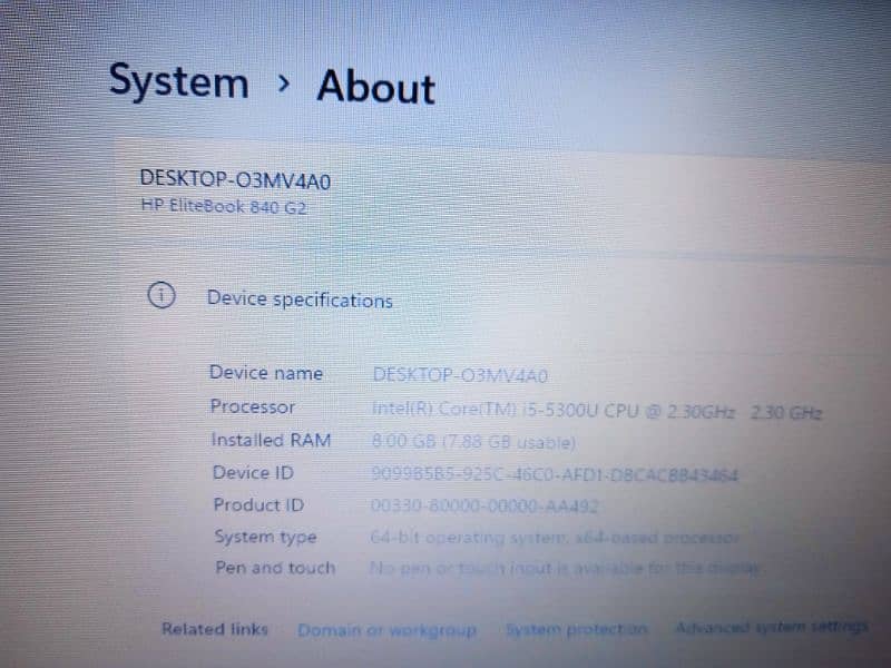 Urgent sale  HP laptop core i5 5th gen 10
