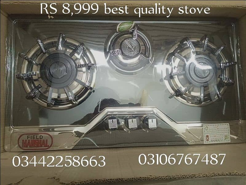 marble fitting stove stainless steel plate and Glass top 0