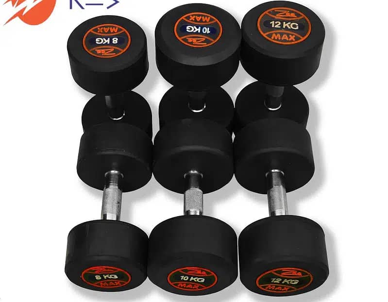 Rubber Coated Dumbbells|Home Gym Fitness Equipment| 2