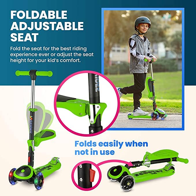 Kids Scooty | Foldable Scooty | Scooter | With Music & Lights | Import 0