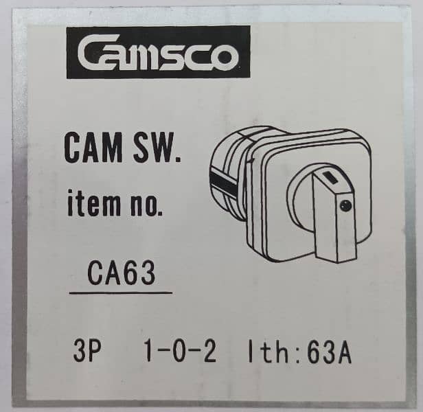 CHANGEOVER SWITCH {CAMSCO} 4