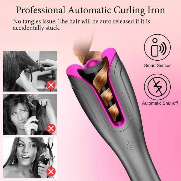 Iron Hair Curler Wave Formers Curler Hair Rollers  Wavy Auto Rotating 5