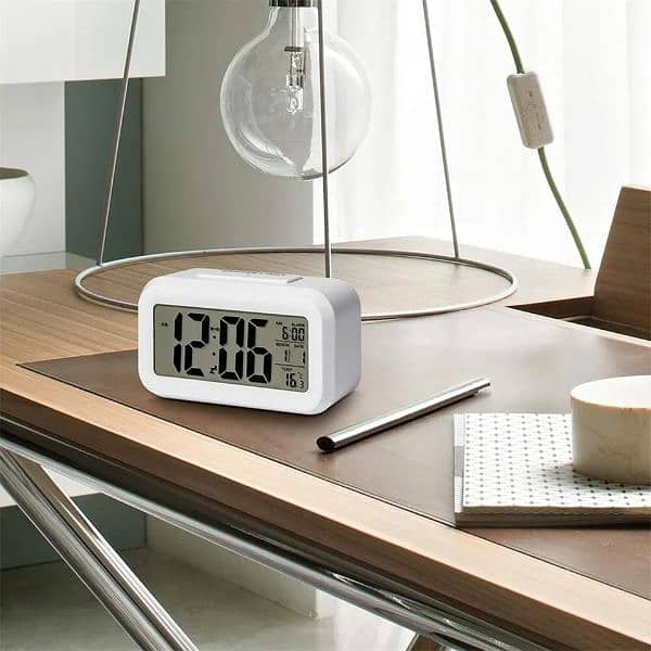 LED Digital Alarm Clock Backlight Snooze Data Time Calendar Des 2