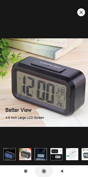LED Digital Alarm Clock Backlight Snooze Data Time Calendar Des 6