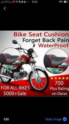 Universal Seat Cushion Comfortable with all bikes No 03117001064