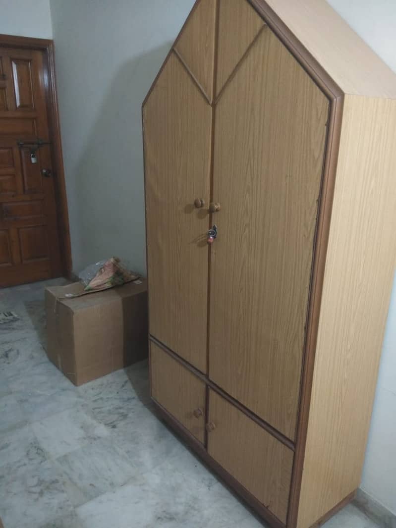 Used Wooden Triangle 2 door Wardrobe 1
