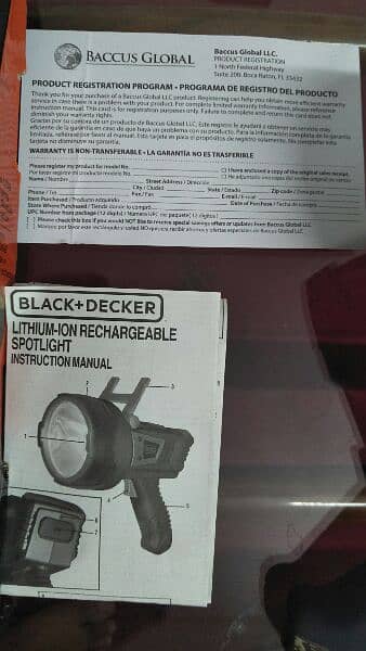 Black & Decker Rechargeable Search Light 7