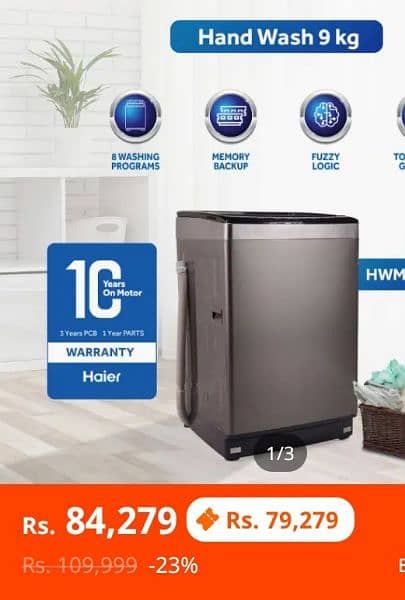 Fully Automatic washing machine | touch and loaded with Dryer 10