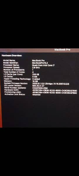 MacBook Pro 2019 Core i7 16GB 512GB 13" CTO Model A1989 4