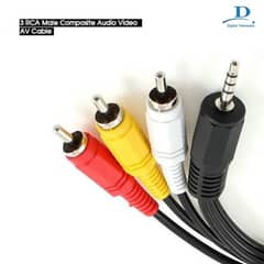 AUX to 3 RCA stereo audio cable