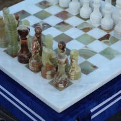 Handmade Elegant Marble chess set with Velvet Gift box