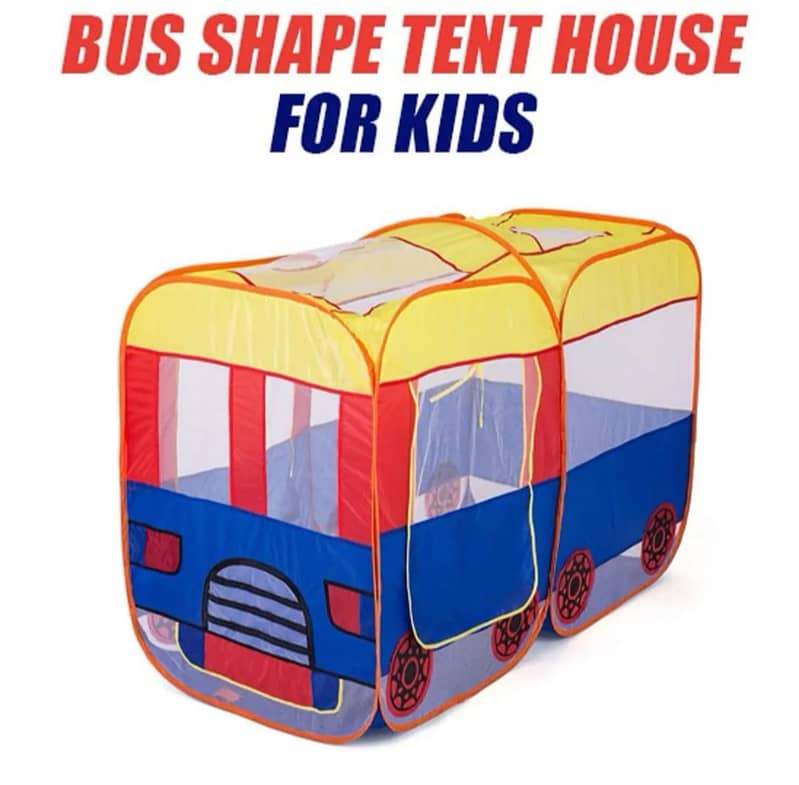 Pop up tent Playhouse for Kids - Bus Shape - 54 x 37 x27 inches 1