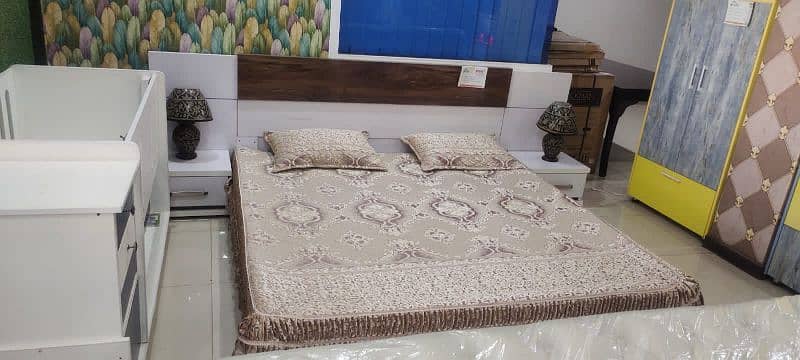 bed, bedset, poshish bed, bedroom set, wooden bed, king size bed 1