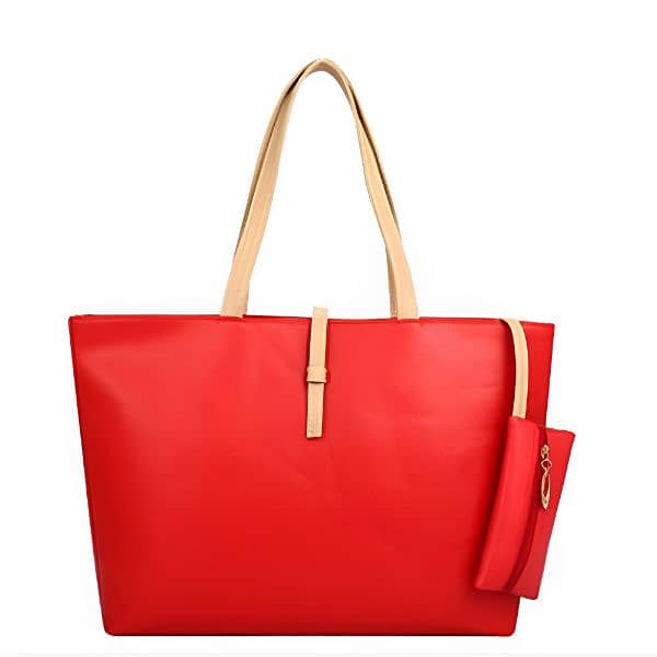 Stylish Solid Color Faux Leather Bag with Zipper Closure 8