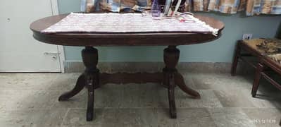 Sheesham Wood dining table with 6 chairs