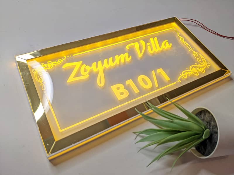 Led House/Office Name Plate 4