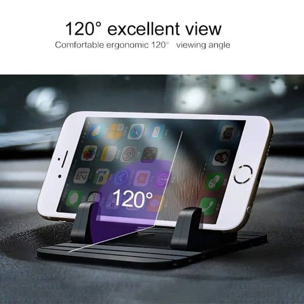 Car Phone Stand Silicone Mobile Phone Holder Anti-skid Auto GPS H 4