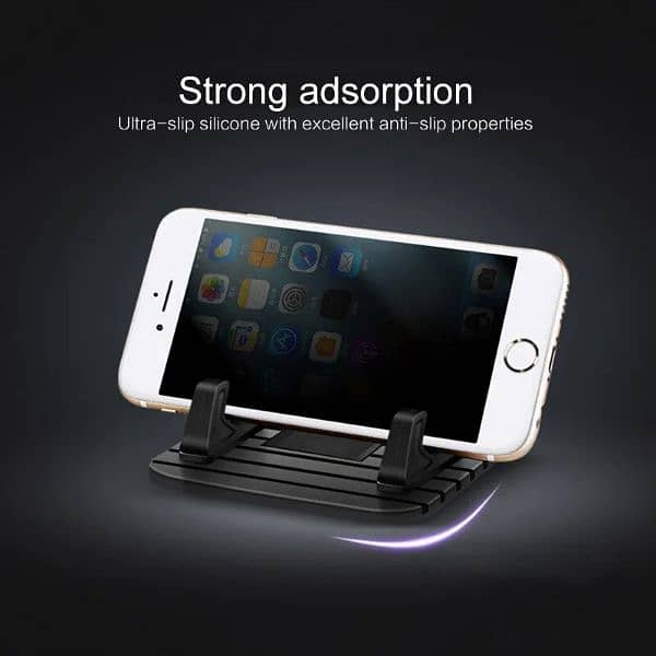 Car Phone Stand Silicone Mobile Phone Holder Anti-skid Auto GPS H 5