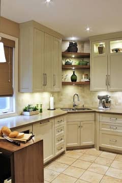kitchen cabinet and granite marble