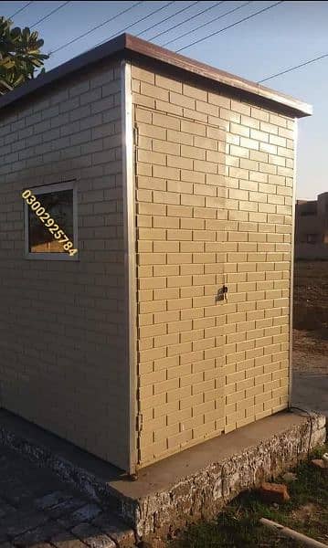 Fiberglass check post/guard room for sale with iron stracture 2