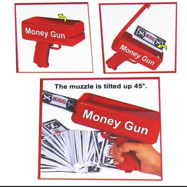 Super Money gun Machine toy battery operated 3
