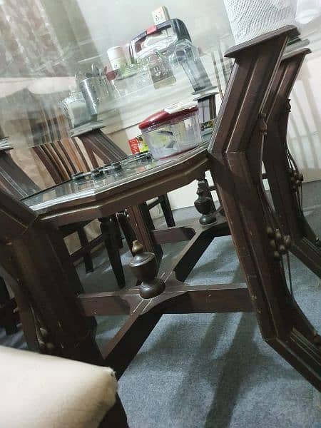double mirror top dinning table and 8 chairs 5